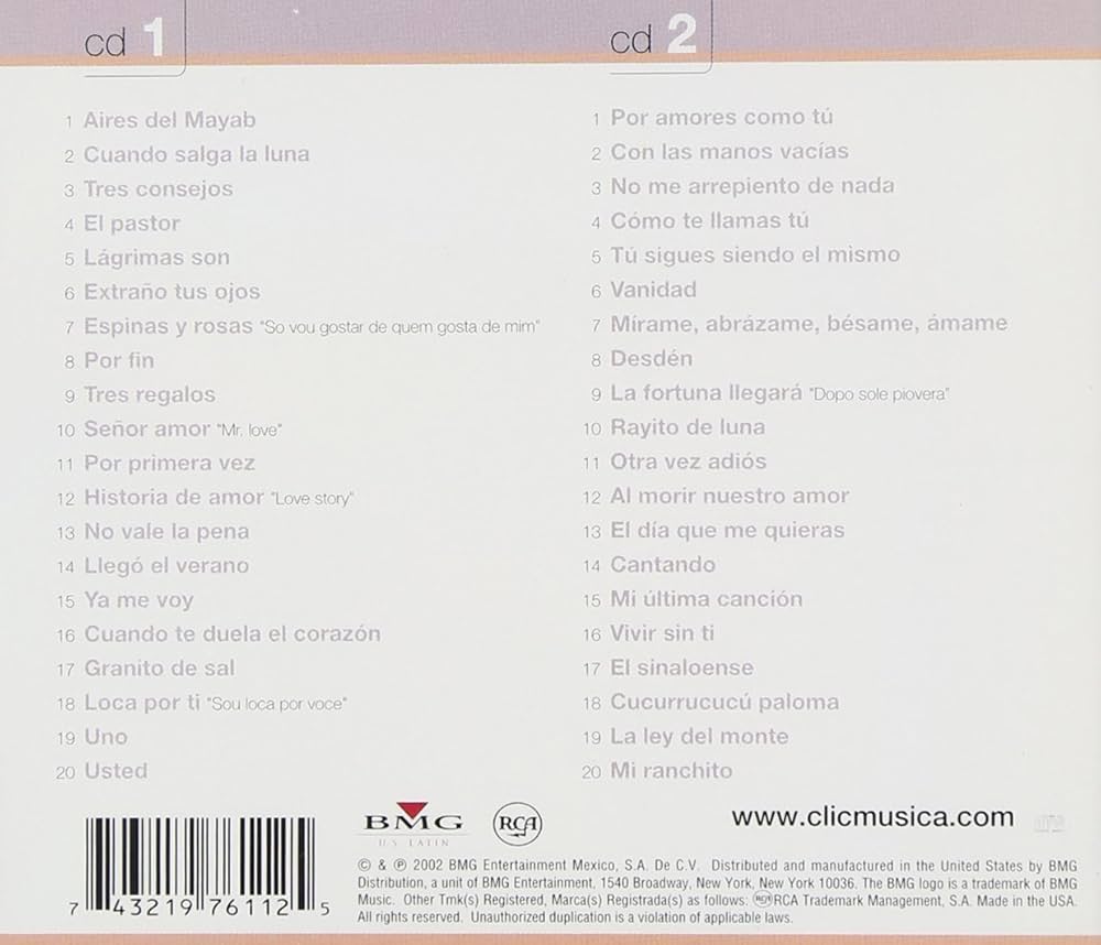 その他 Coleccion Rca 100 Anos De Musica [CD] Coleccion RCA 100 Anos de Musica: Emmanuel: Amazon.ca: Music